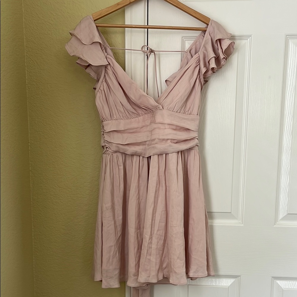 Pink Ruffled Women's Dress